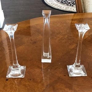 Tiffany & Co Candlestick Holders and Vase